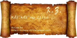 Kökény Zilia névjegykártya