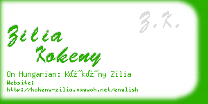 zilia kokeny business card